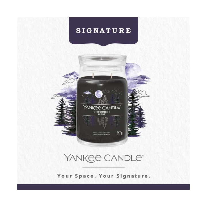 YANKEE CANDLE Signature Duża świeca w słoiku MIDSUMMER'S NIGHT 567g
