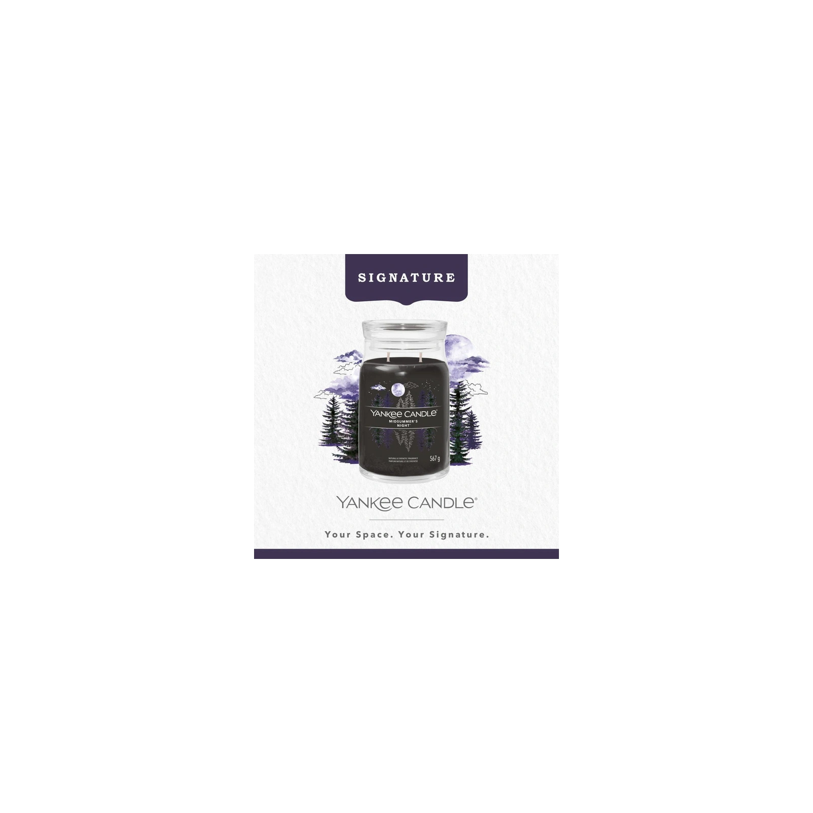 YANKEE CANDLE Signature Duża świeca w słoiku MIDSUMMER'S NIGHT 567g