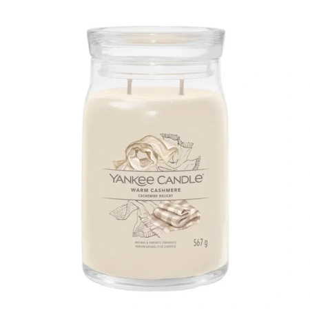 YANKEE CANDLE Signature Duża świeca w słoiku WARM CASHMERE 567g