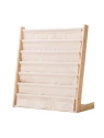 ECARLA regał organizer na książki z kieszonkami 6-poziomowy 79x60cm SZ45