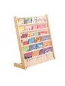 ECARLA regał organizer na książki z kieszonkami 6-poziomowy 79x60cm SZ45