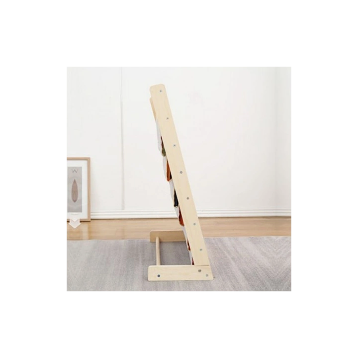 ECARLA regał organizer na książki z kieszonkami 6-poziomowy 79x60cm SZ45