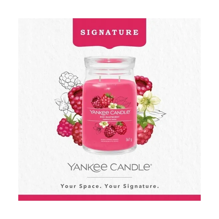 YANKEE CANDLE Signature Duża świeca w słoiku RED RASPBERRY 567g