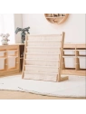 ECARLA regał organizer na książki z kieszonkami 6-poziomowy 79x60cm SZ45