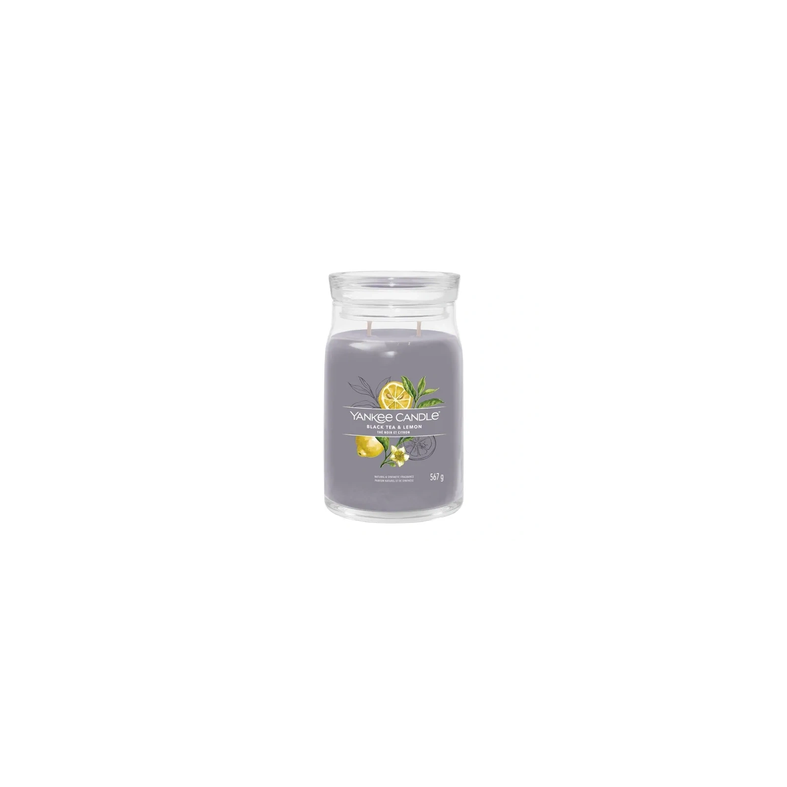 YANKEE CANDLE Signature Duża świeca w słoiku BLACK TEA & LEMON 567g