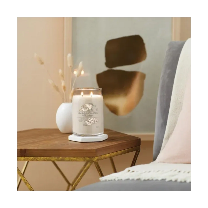 YANKEE CANDLE Signature Duża świeca w słoiku WARM CASHMERE 567g