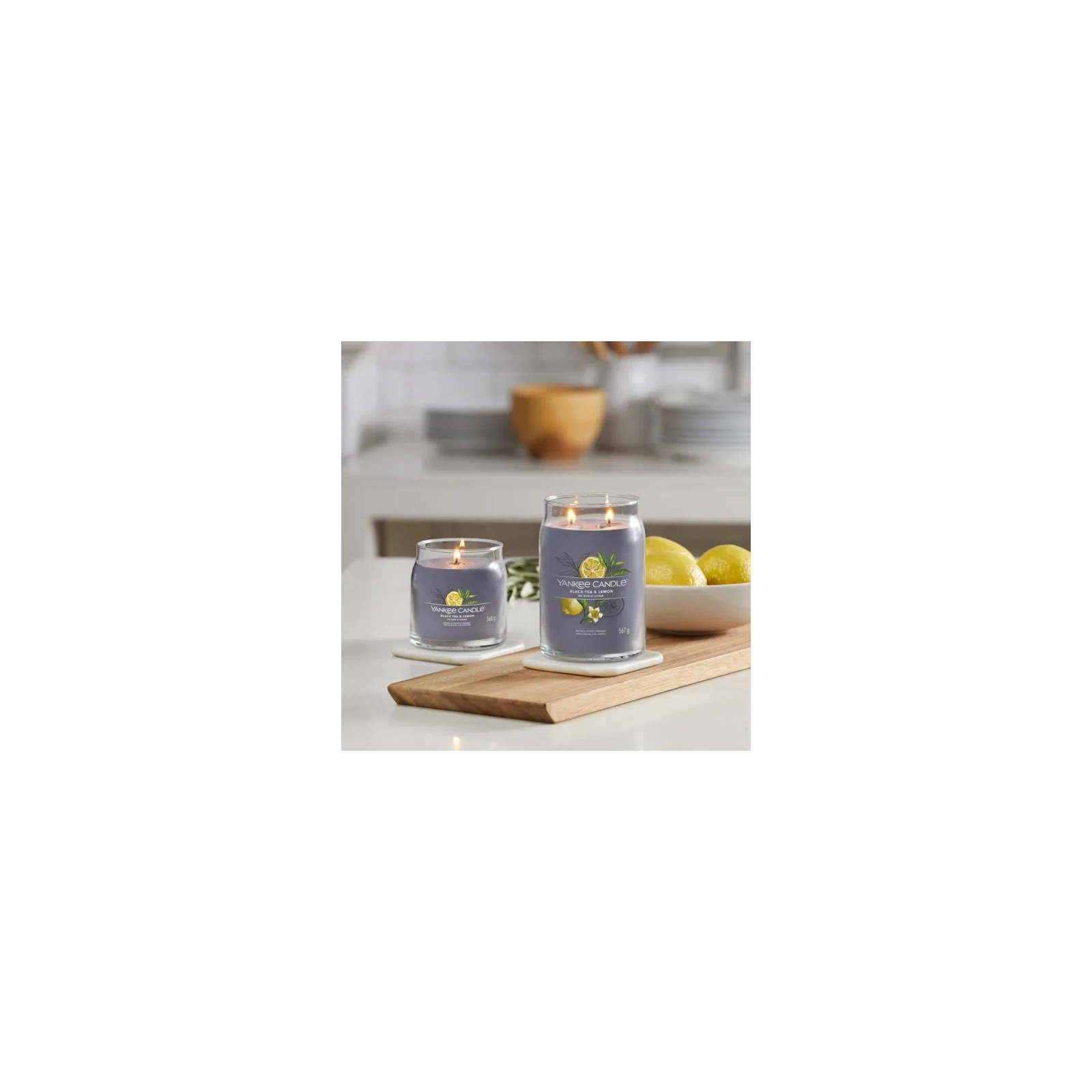 YANKEE CANDLE Signature Duża świeca w słoiku BLACK TEA & LEMON 567g