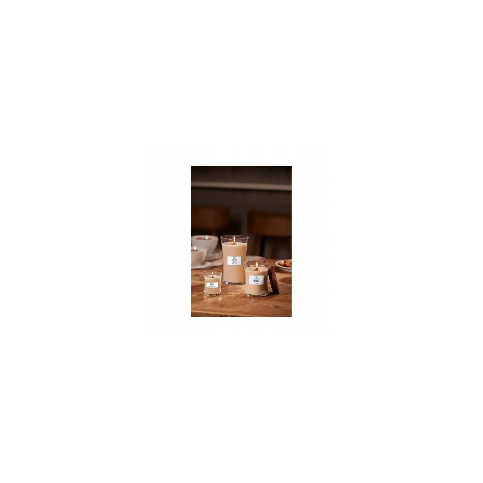 WOODWICK PlusWick mała świeca w słoiku WHITE HONEY 85g