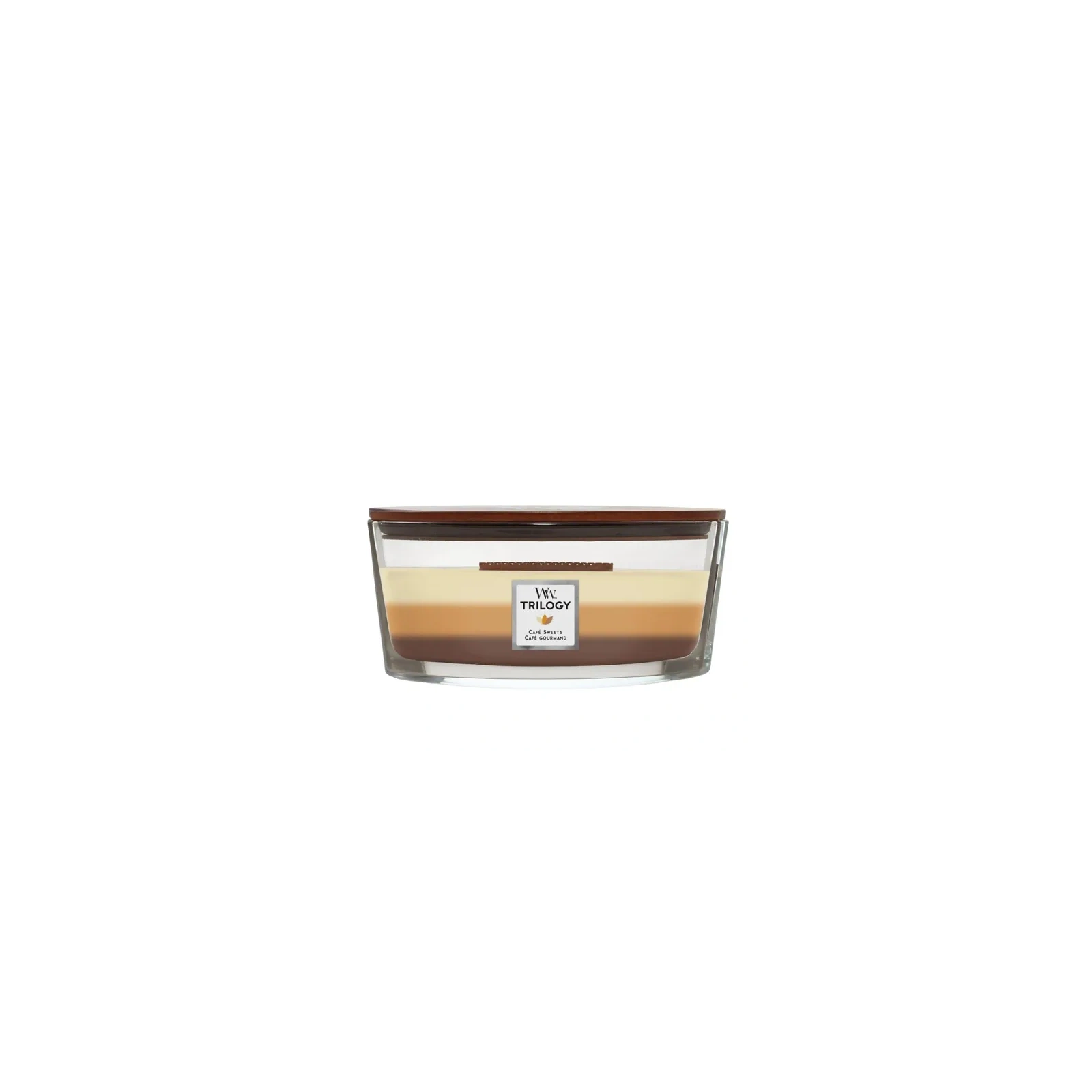 WOODWICK Hearthwick Trilogy świeca w słoiku elipsa CAFÉ SWEETS 453g 