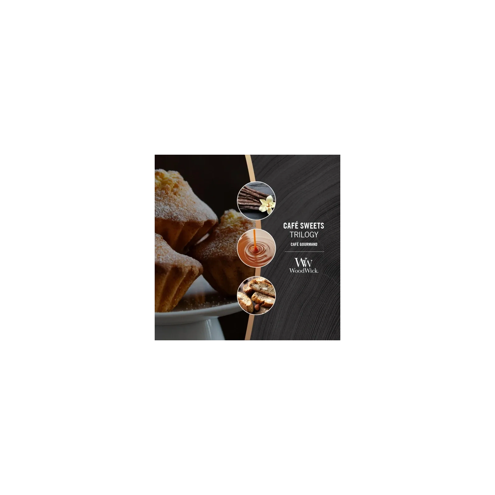 WOODWICK Hearthwick Trilogy świeca w słoiku elipsa CAFÉ SWEETS 453g 
