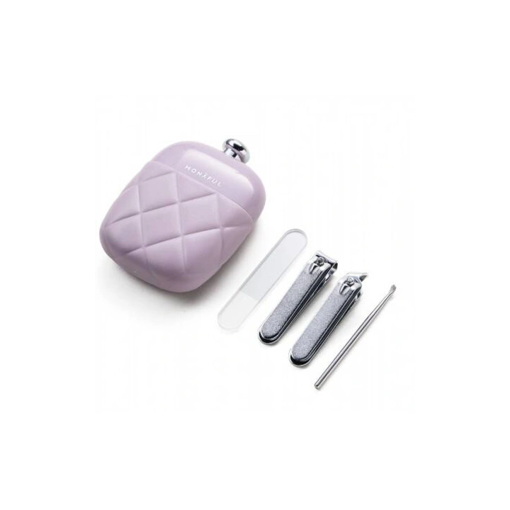 ECARLA zestaw akcesoriów do manicure w etui Kremowy AK10K