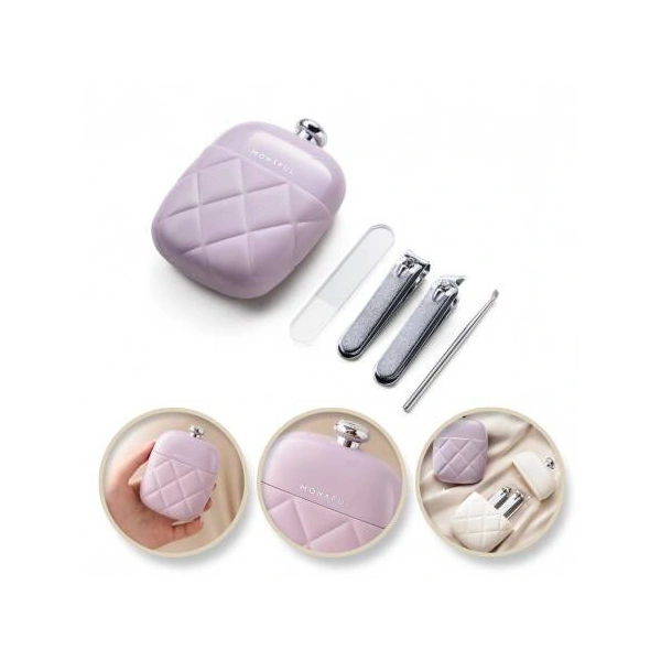 ECARLA zestaw akcesoriów do manicure w etui Fiolet AK10FIO