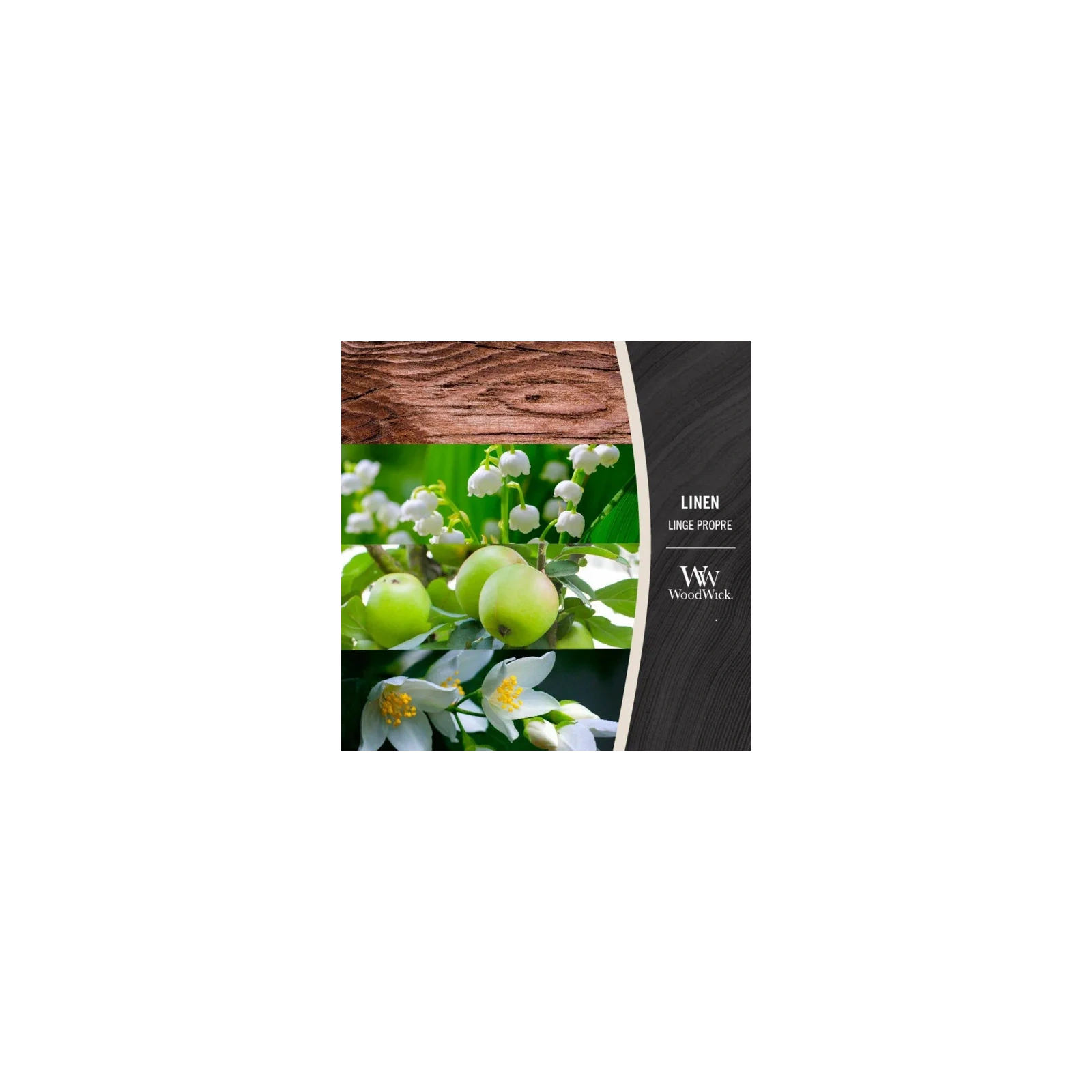 WOODWICK PlusWick średnia świeca w słoiku LINEN 275g