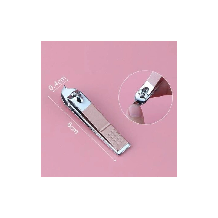 ECARLA zestaw akcesoriów do manicure w etui Różowa Świnka AK07