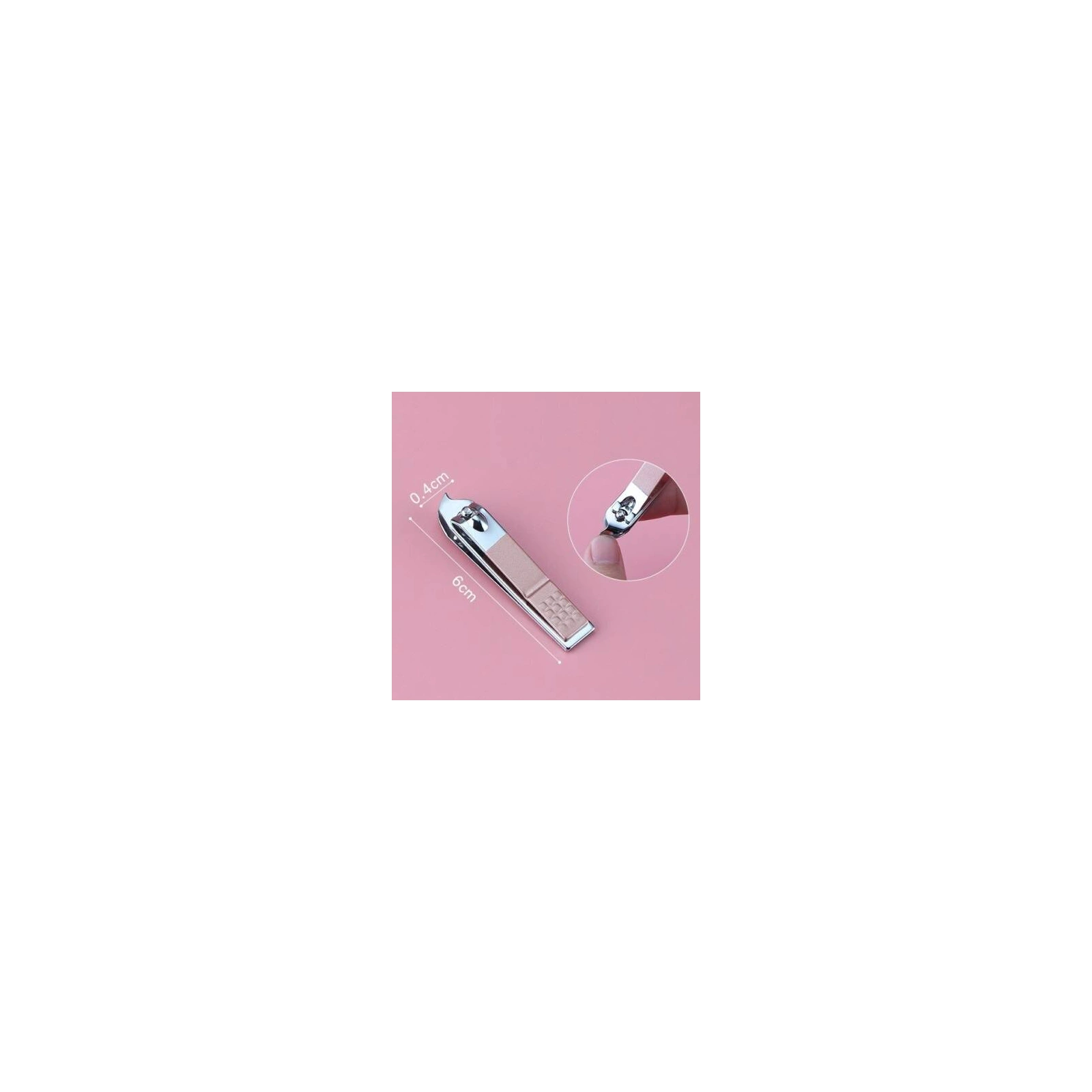 ECARLA zestaw akcesoriów do manicure w etui Różowa Świnka AK07