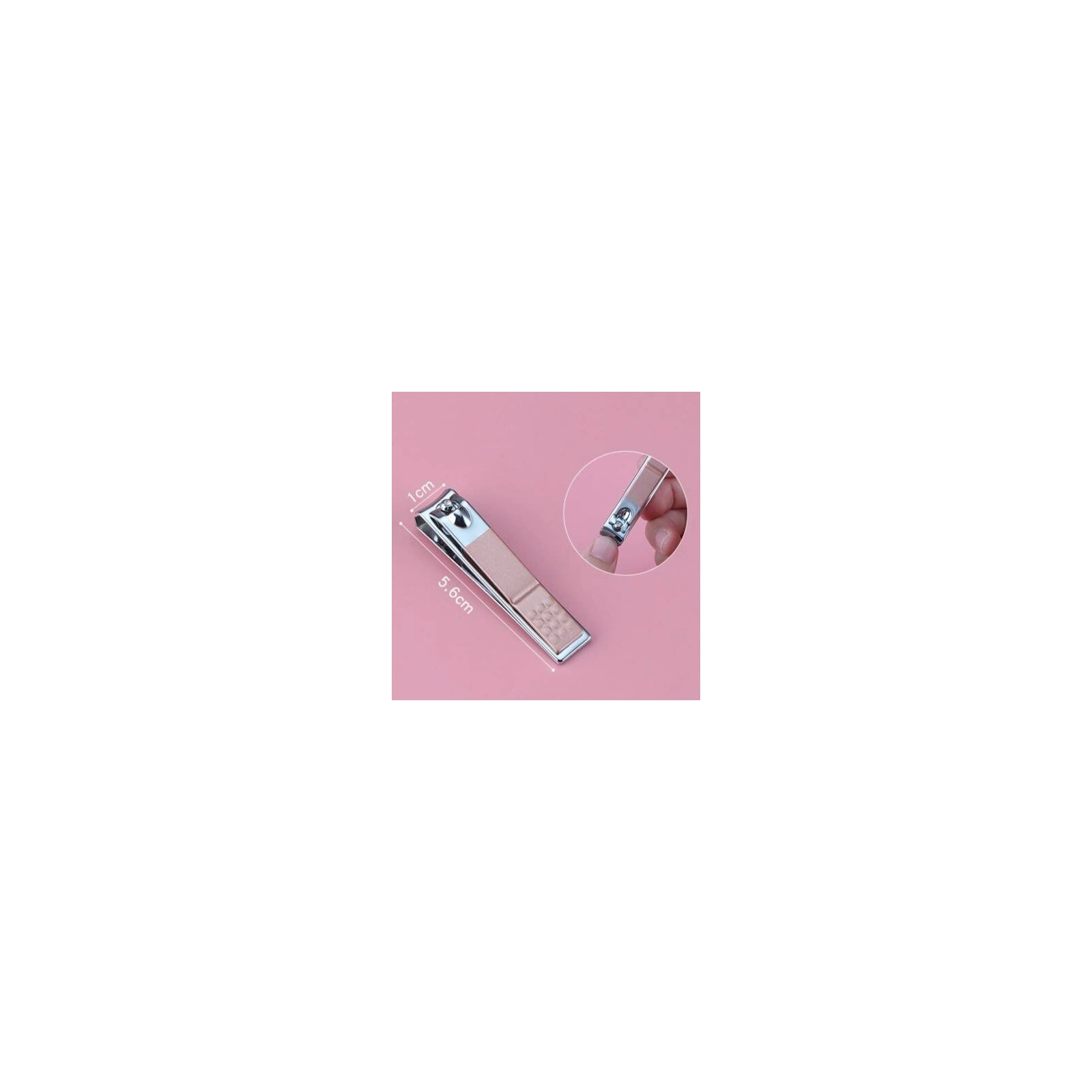 ECARLA zestaw akcesoriów do manicure w etui Różowa Świnka AK07