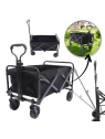 ECARLA wózek transportowy przyczepka ogrodowa 72x47x68-87cm składany metalowy AR07CZ