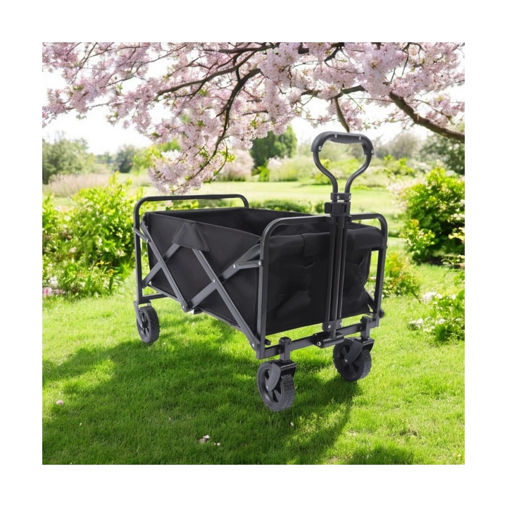ECARLA wózek transportowy przyczepka ogrodowa 72x47x68-87cm składany metalowy AR07CZ