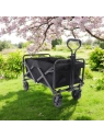ECARLA wózek transportowy przyczepka ogrodowa 72x47x68-87cm składany metalowy AR07CZ