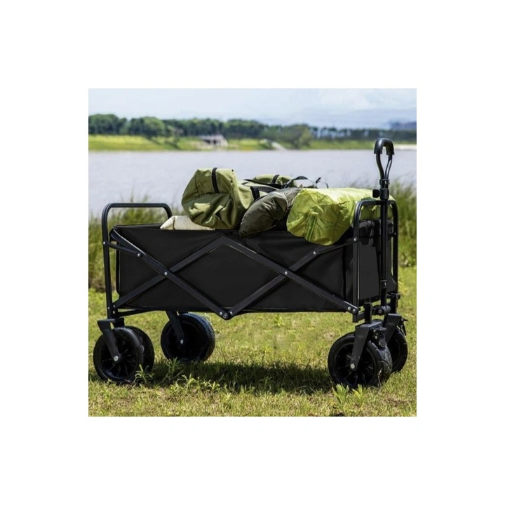 ECARLA wózek transportowy przyczepka ogrodowa 72x47x68-87cm składany metalowy AR07CZ