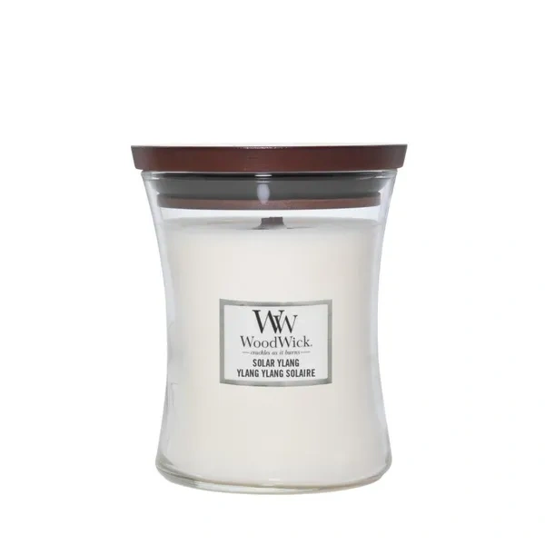 WOODWICK PlusWick średnia świeca w słoiku SOLAR YLANG 275g