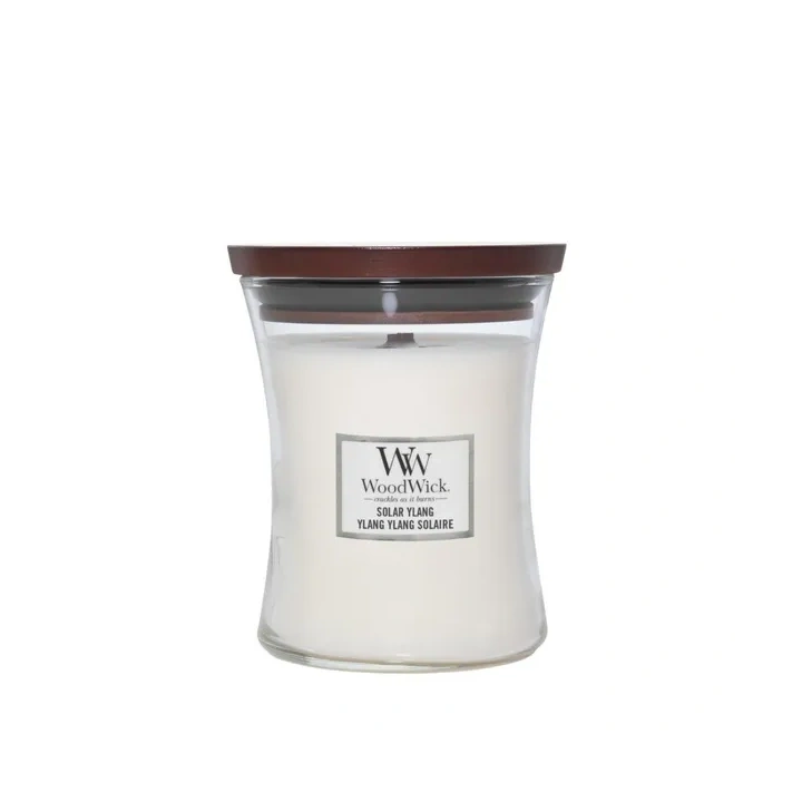 WOODWICK PlusWick średnia świeca w słoiku SOLAR YLANG 275g