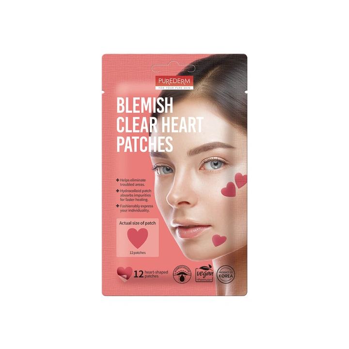 PUREDERM Blemish Clear Heart Patches plasterki na wypryski SERCA 12szt