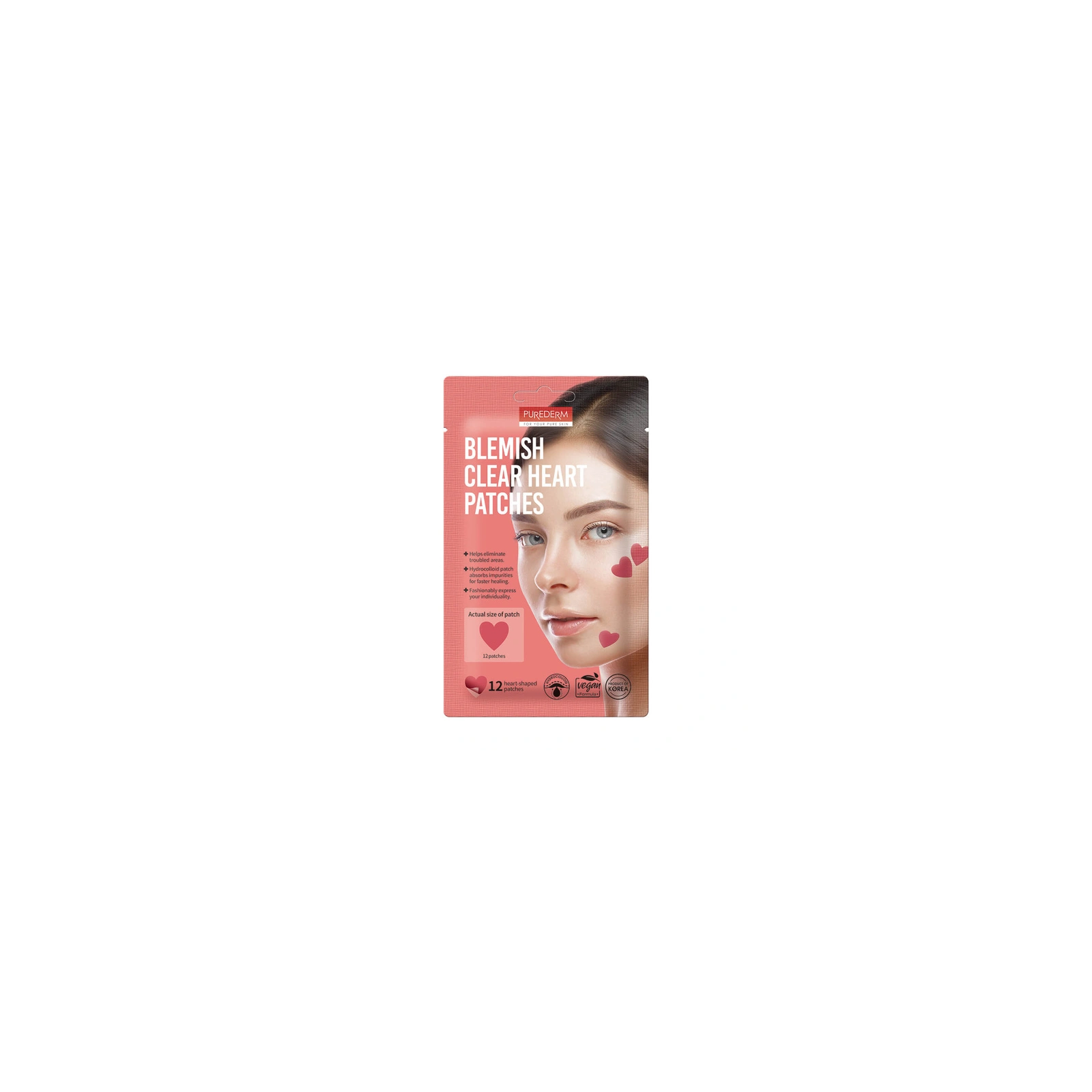 PUREDERM Blemish Clear Heart Patches plasterki na wypryski SERCA 12szt