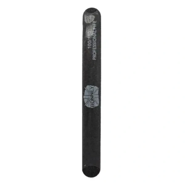 RONNEY Professional Premium Nailfile pilnik prosty 100/180 Czarny 1szt