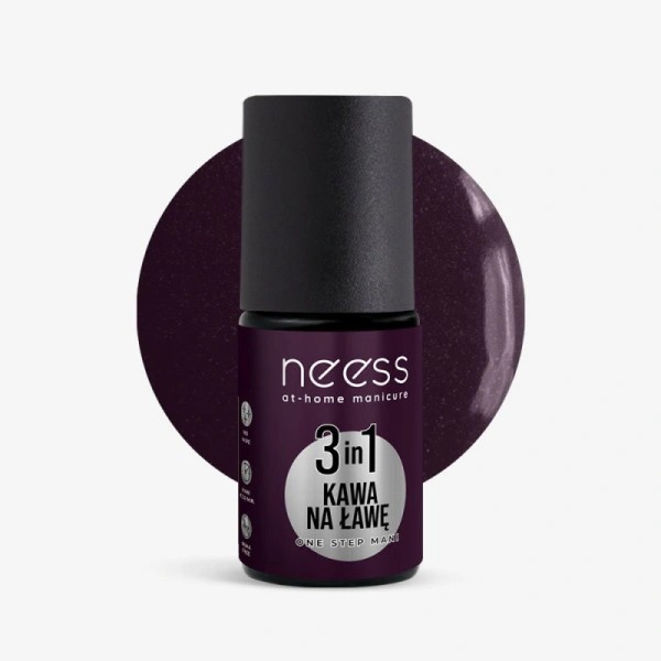 NEESS One Step Mani 3w1 lakier hybrydowy 7318 Kawa na Ławę 4ml