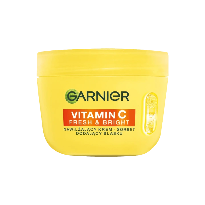 GARNIER Vitamin C Fresh&bright nawilżający krem-sorbet dodający blasku 85ml
