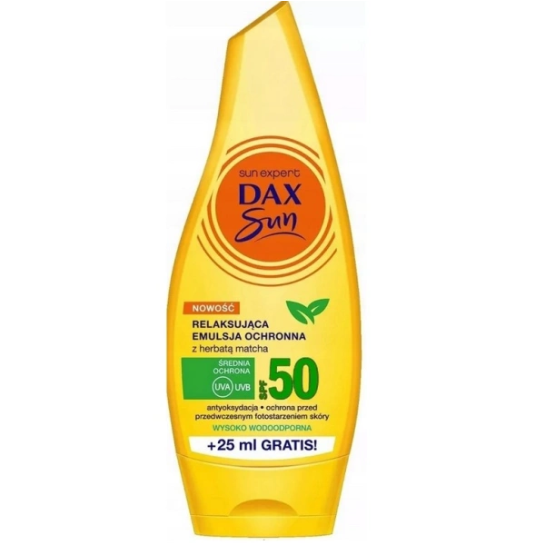 DAX Sun emulsja ochronna relaksująca z Herbatą Matcha SPF50 175ml