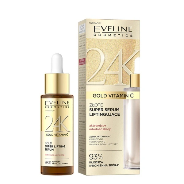EVELINE 24K Gold Vitamin C złote super serum liftingujące 30ml