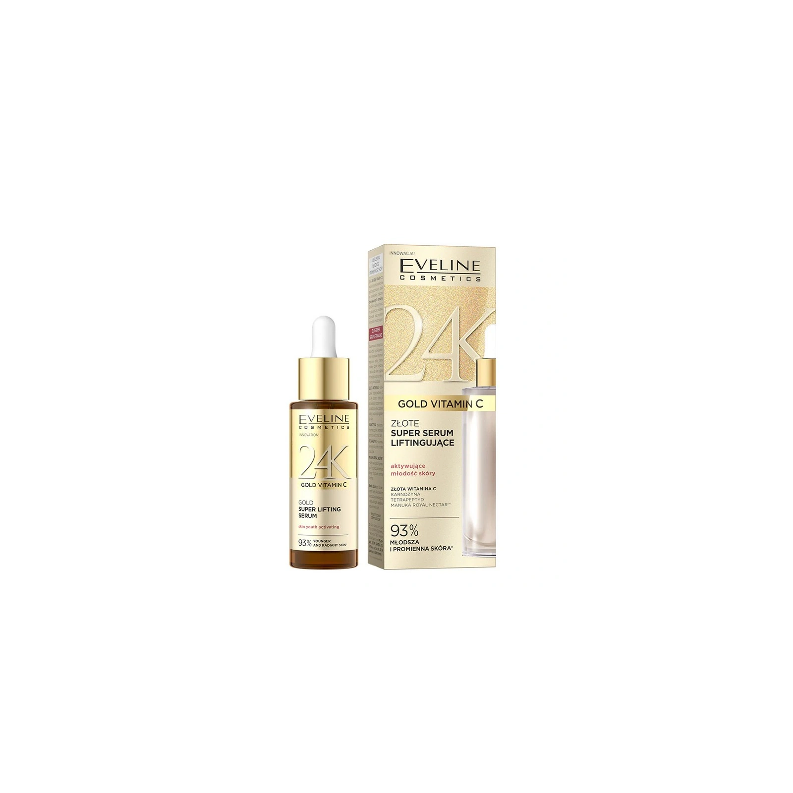 EVELINE 24K Gold Vitamin C złote super serum liftingujące 30ml