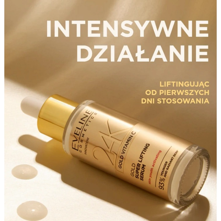 EVELINE 24K Gold Vitamin C złote super serum liftingujące 30ml