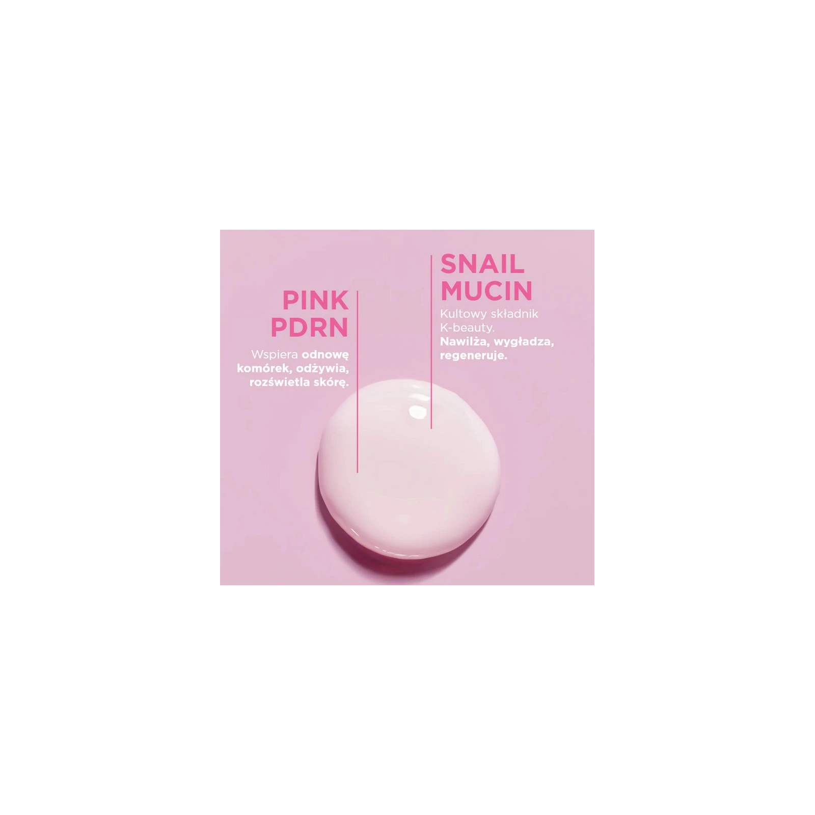 EVELINE Pink Snail Glazed Skin Effect nawilżająco-rozświetlające serum do twarzy 30ml