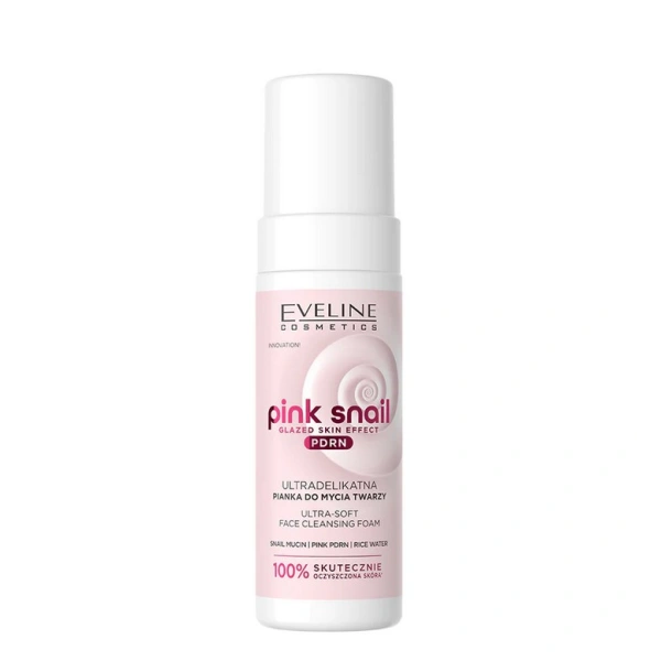 EVELINE Pink Snail Glazed Skin Effect ultradelikatna pianka do mycia twarzy 150ml