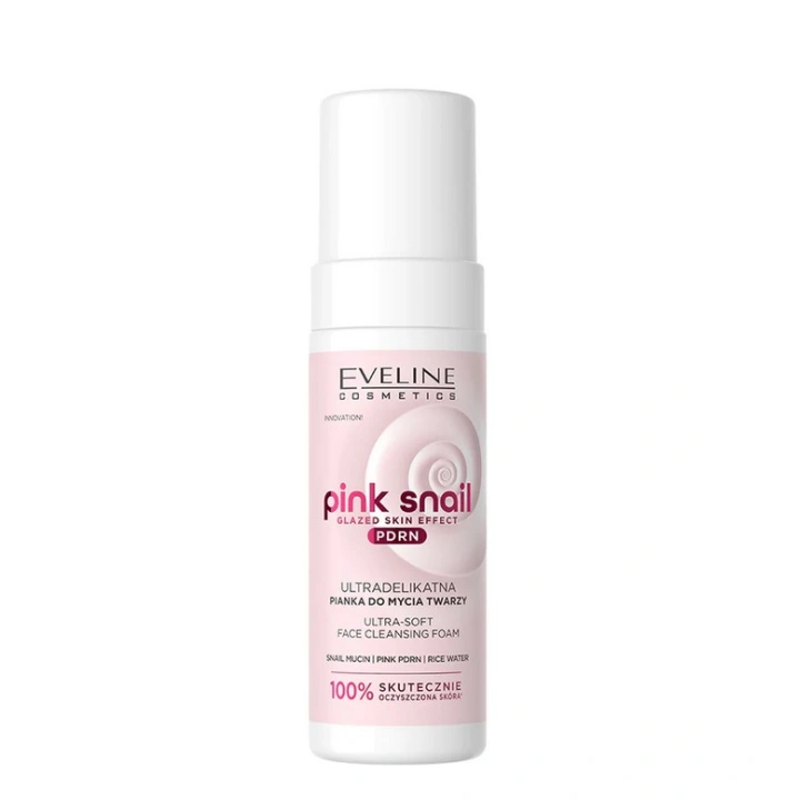 EVELINE Pink Snail Glazed Skin Effect ultradelikatna pianka do mycia twarzy 150ml