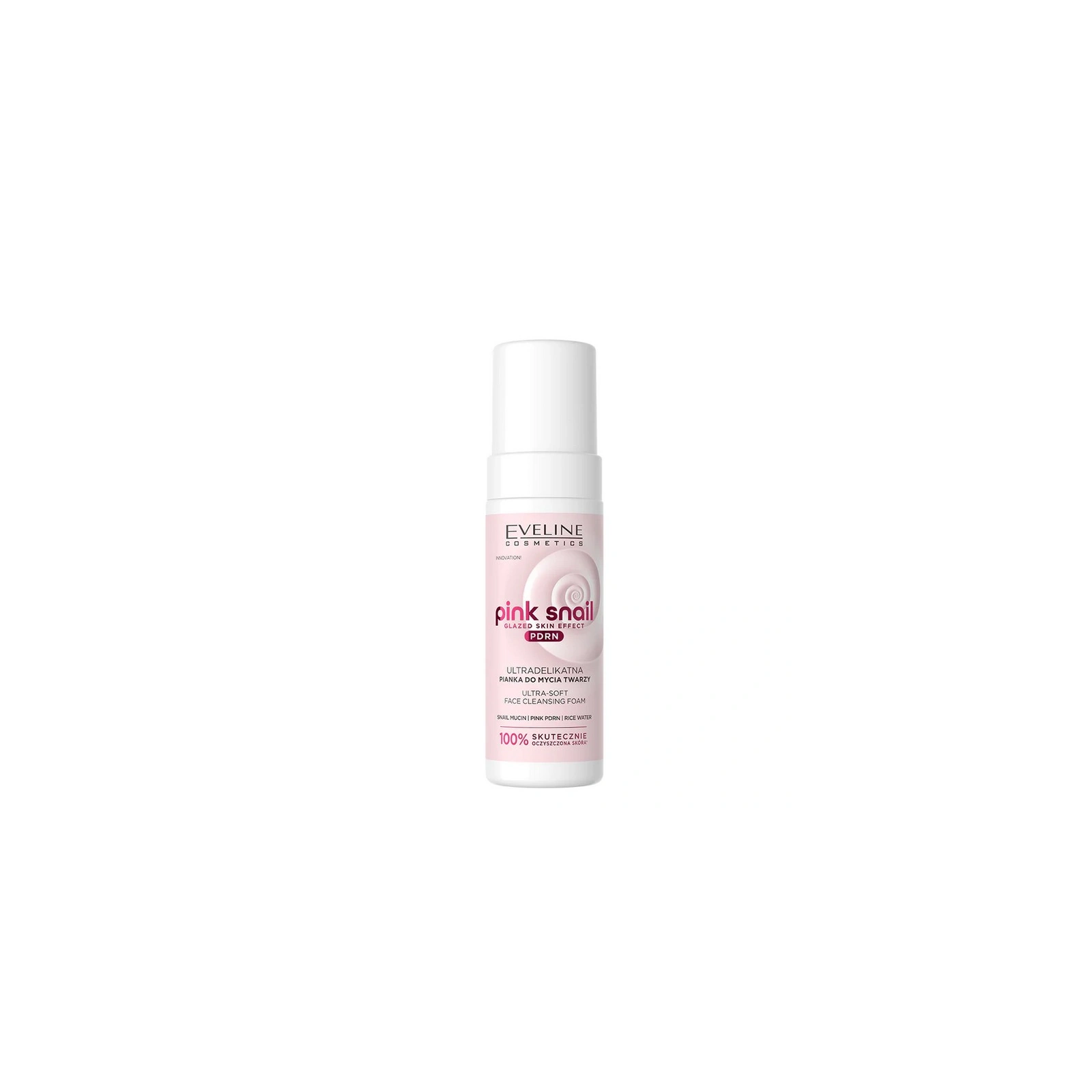 EVELINE Pink Snail Glazed Skin Effect ultradelikatna pianka do mycia twarzy 150ml