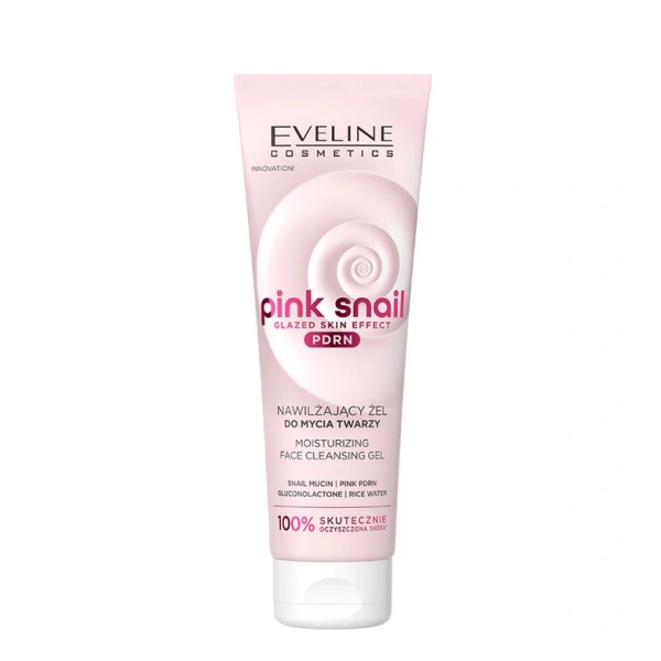 EVELINE Pink Snail Glazed Skin Effect nawilżający żel do mycia twarzy 140ml