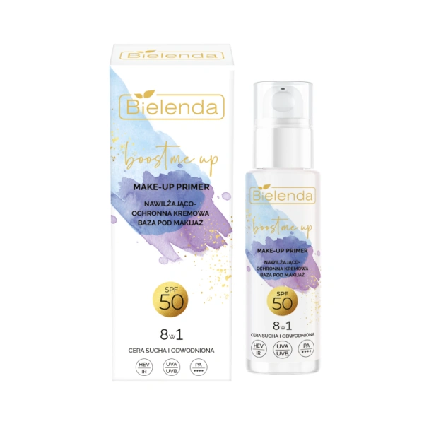 BIELENDA Boost Me Up baza pod makijaż 8w1 nawilżająco-ochronna SPF50 30ml