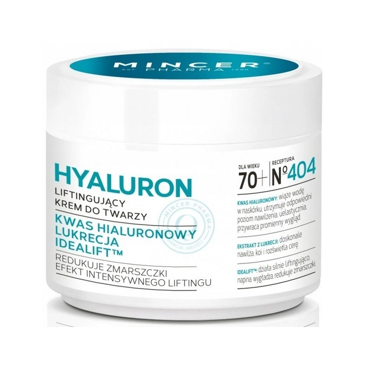 MINCER PHARMA Hyaluron liftingujący krem do twarzy 70+ 50ml
