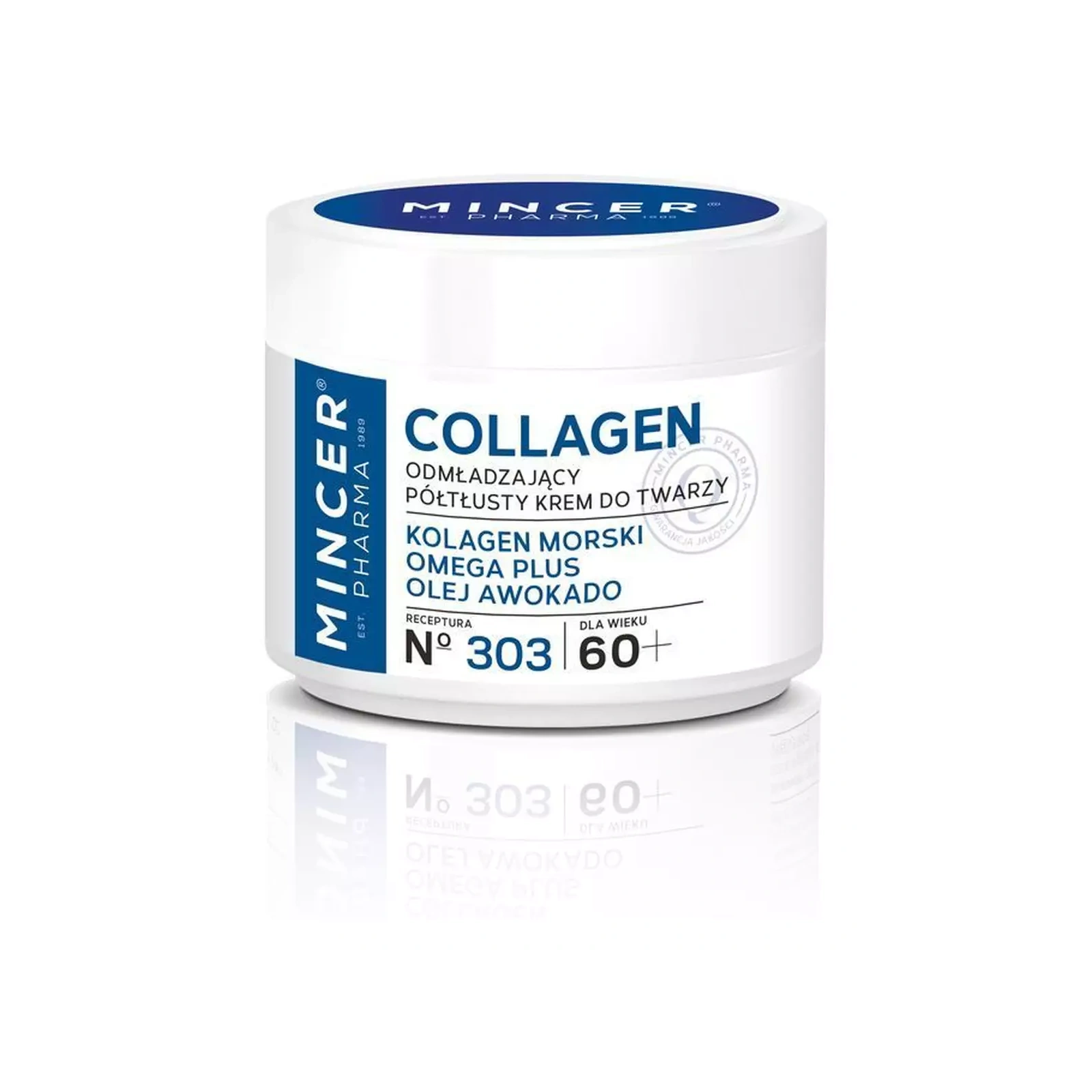 MINCER PHARMA Collagen półtłusty krem do twarzy 60+ 50ml