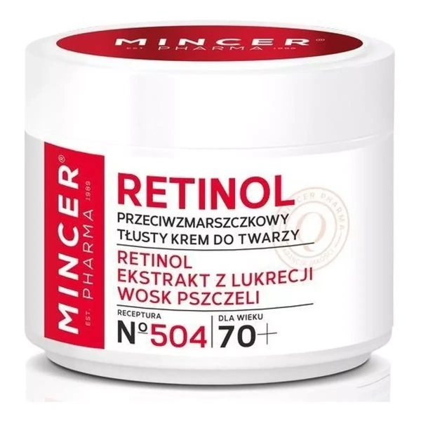 MINCER PHARMA RETINOL tłusty krem do twarzy 70+ 50ml