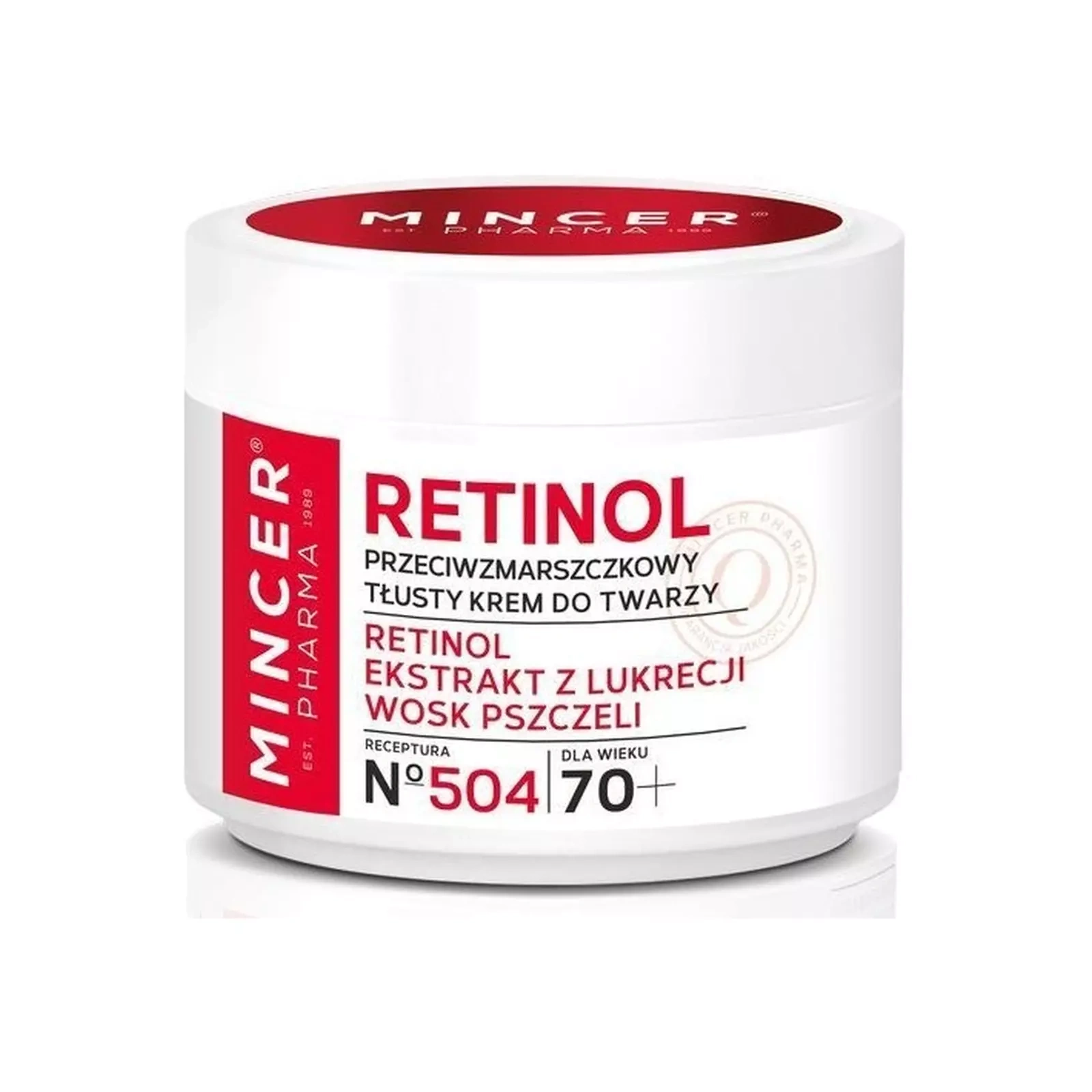 MINCER PHARMA RETINOL tłusty krem do twarzy 70+ 50ml