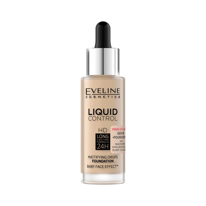 EVELINE Liquid Control HD podkład do twarzy 015 Light Vanilla 32ml