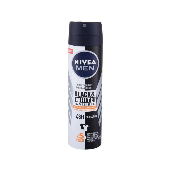 NIVEA Black & White Invisible antyperspirant w sprayu Ultimate Impact 150ml