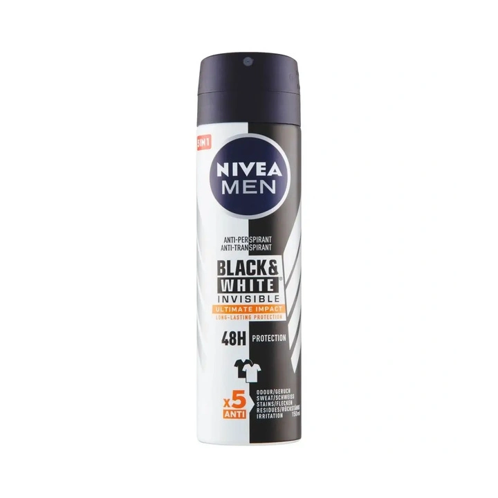 NIVEA Black & White Invisible antyperspirant w sprayu Ultimate Impact 150ml
