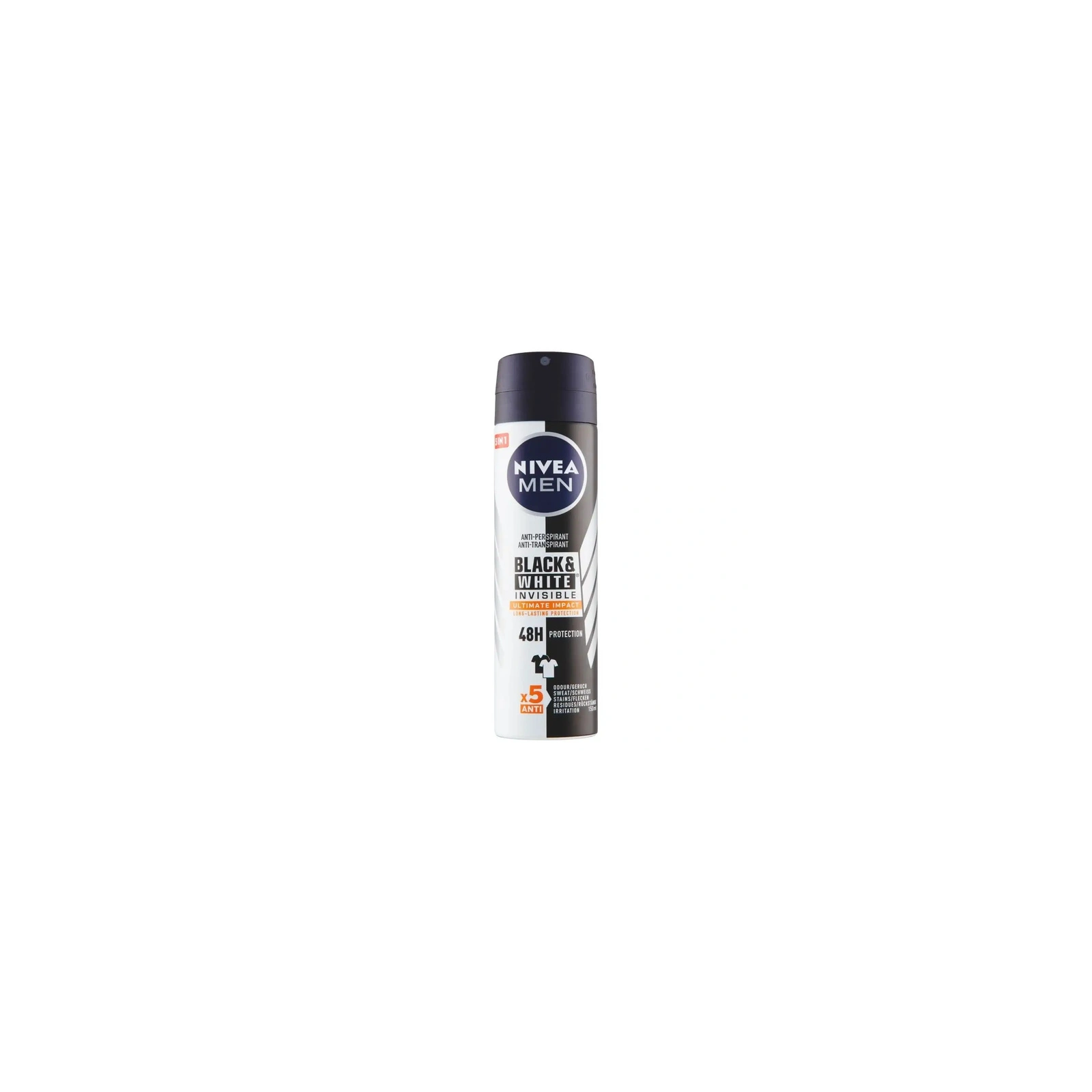 NIVEA Black & White Invisible antyperspirant w sprayu Ultimate Impact 150ml