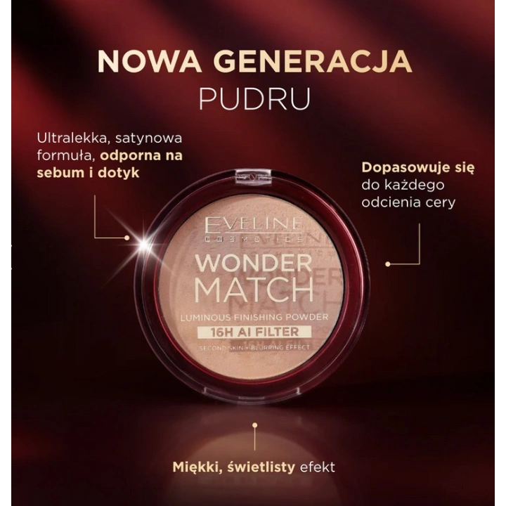 EVELINE Wonder Match satynowy puder do twarzy wykończeniowy 7g